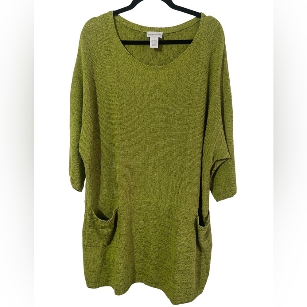 SOFT SURROUNDINGS Green Tunic Sweater Dress One Size